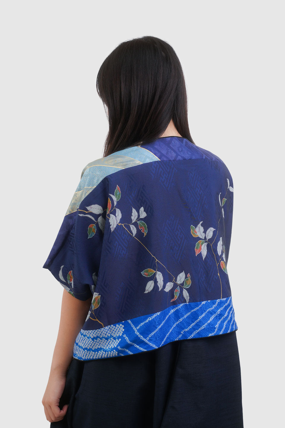 Silk Reversible 4-Way Bolero Jacket | Dokujisei