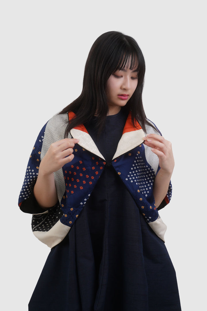 Silk Reversible 4-Way Bolero Jacket | Dokujisei