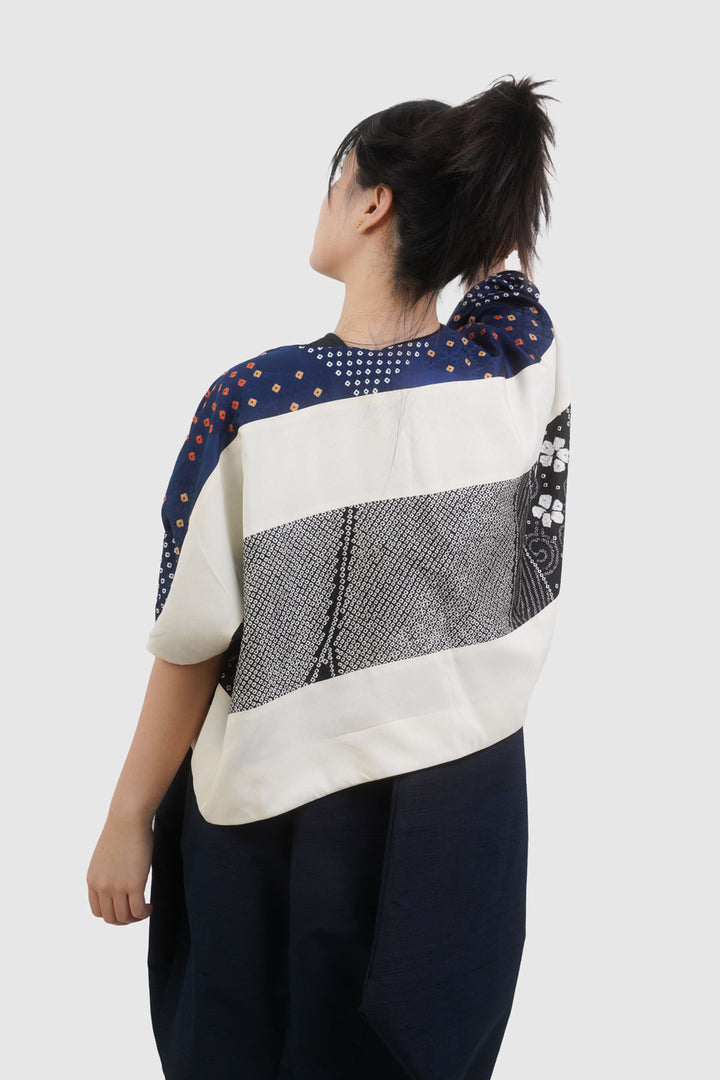 Silk Reversible 4-Way Bolero Jacket | Dokujisei